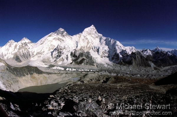 Changtse, Everest, Lhotse, Nuptse, and Ama Dablam